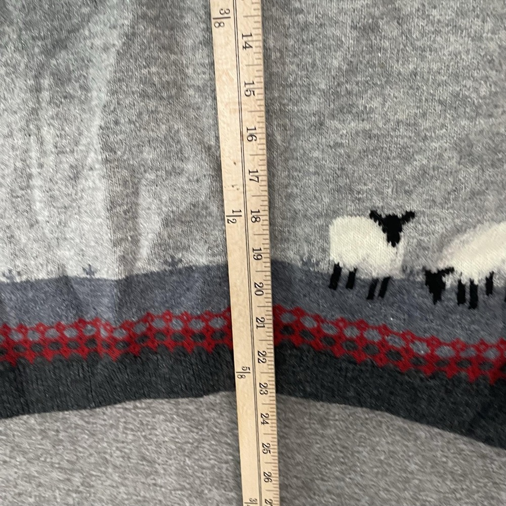 Woolrich Sweater Vest Womens Large Gray 100% Wool Mock Neck Full Zip Sheep - Picture 5 of 9